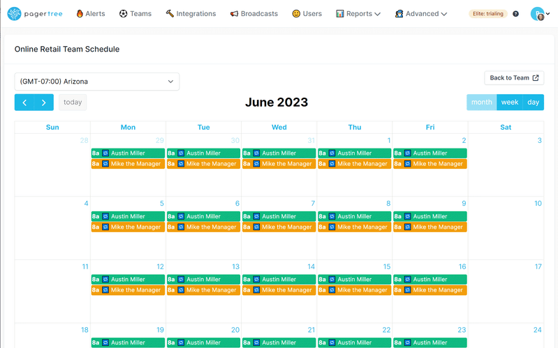 OnCall Calendar